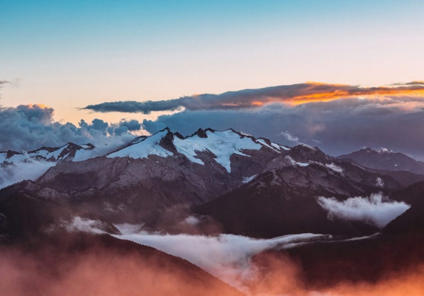 Snow at Top of Mountain